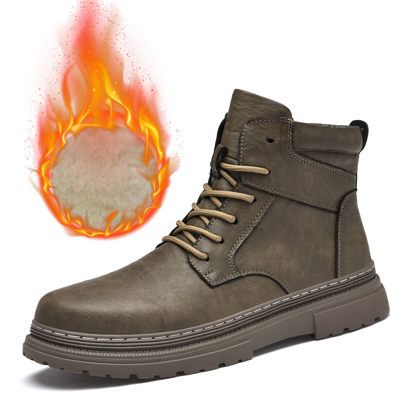 Waterproof Winter Boot - Zapatos cálidos de cuero Para Hombre,