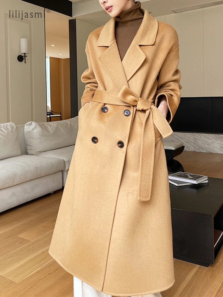 Abrigo de lana con solapa de m - Wool Coat Peacoat reseña y precio