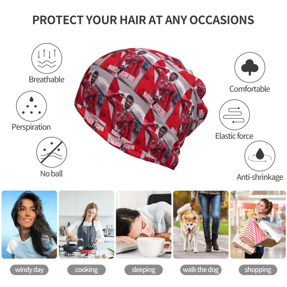 Marcus Rashford New Goal Celeb - Knit Beanie Hat Warm reseña y precio